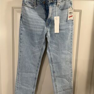 Sanctuary Blue High Rise Straight Leg Jeans. GOOD VIBES